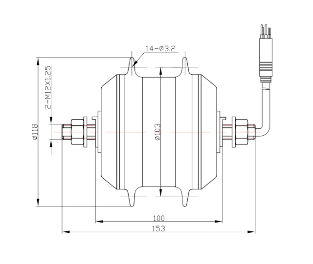 E-Bike Front Hub Motor 250W High Efficiency