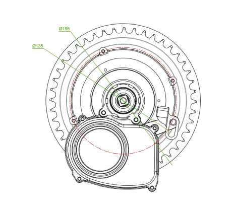 SM-M250 250W/350W 36V/48V Geared Hub Motor
