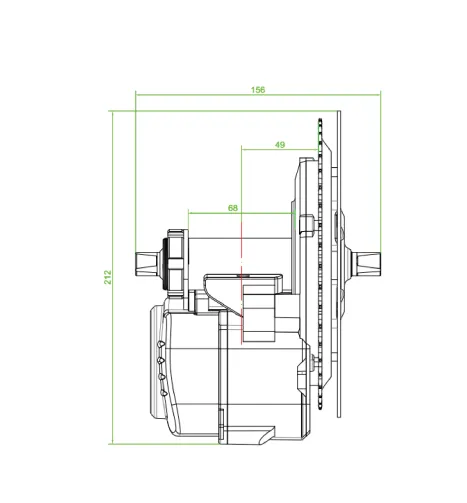 SM-M250 250W/350W 36V/48V Geared Hub Motor 3